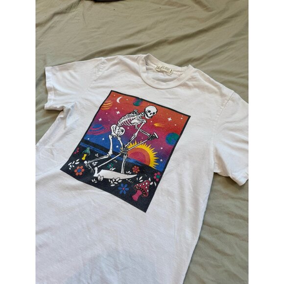 FANCLUB Psychedelic T-Shirt with Skeleton and Planets - Picture 3 of 5